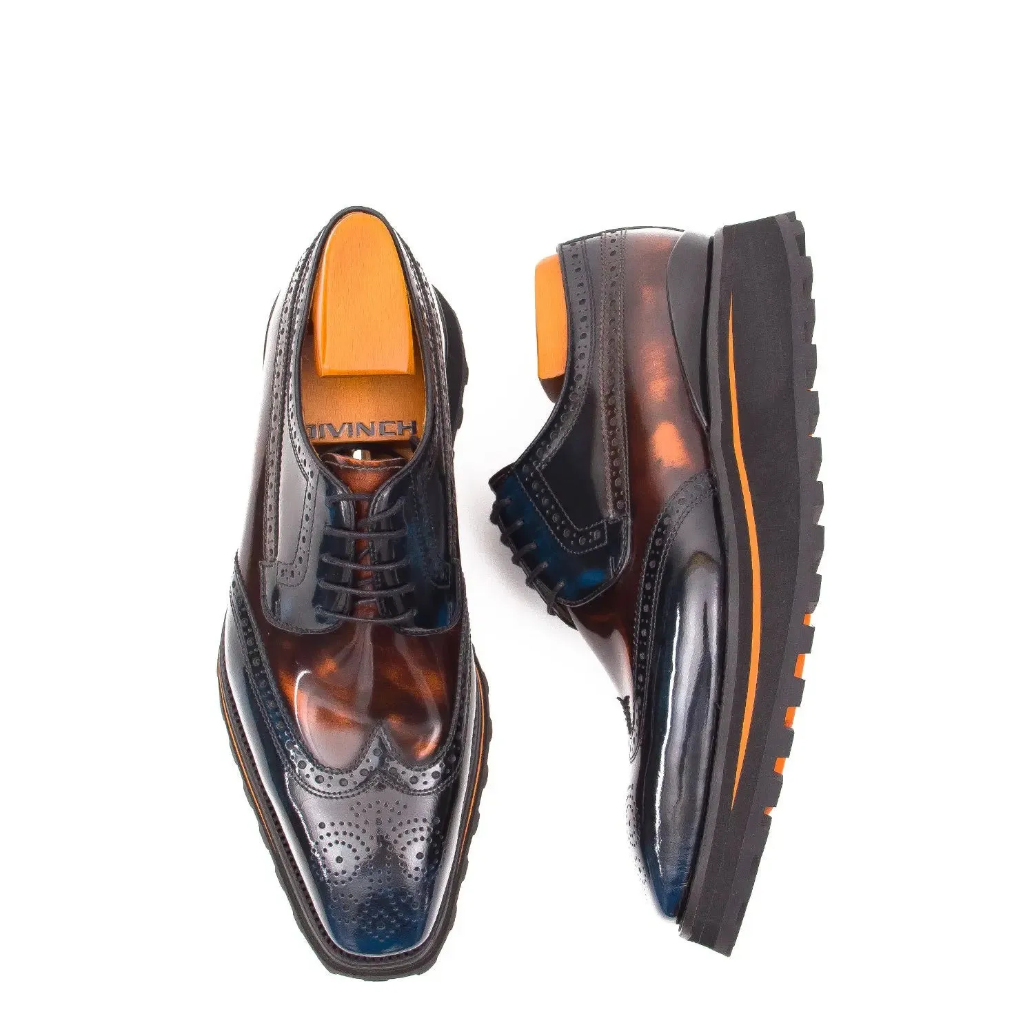 Patent leather shoes Platform brogues