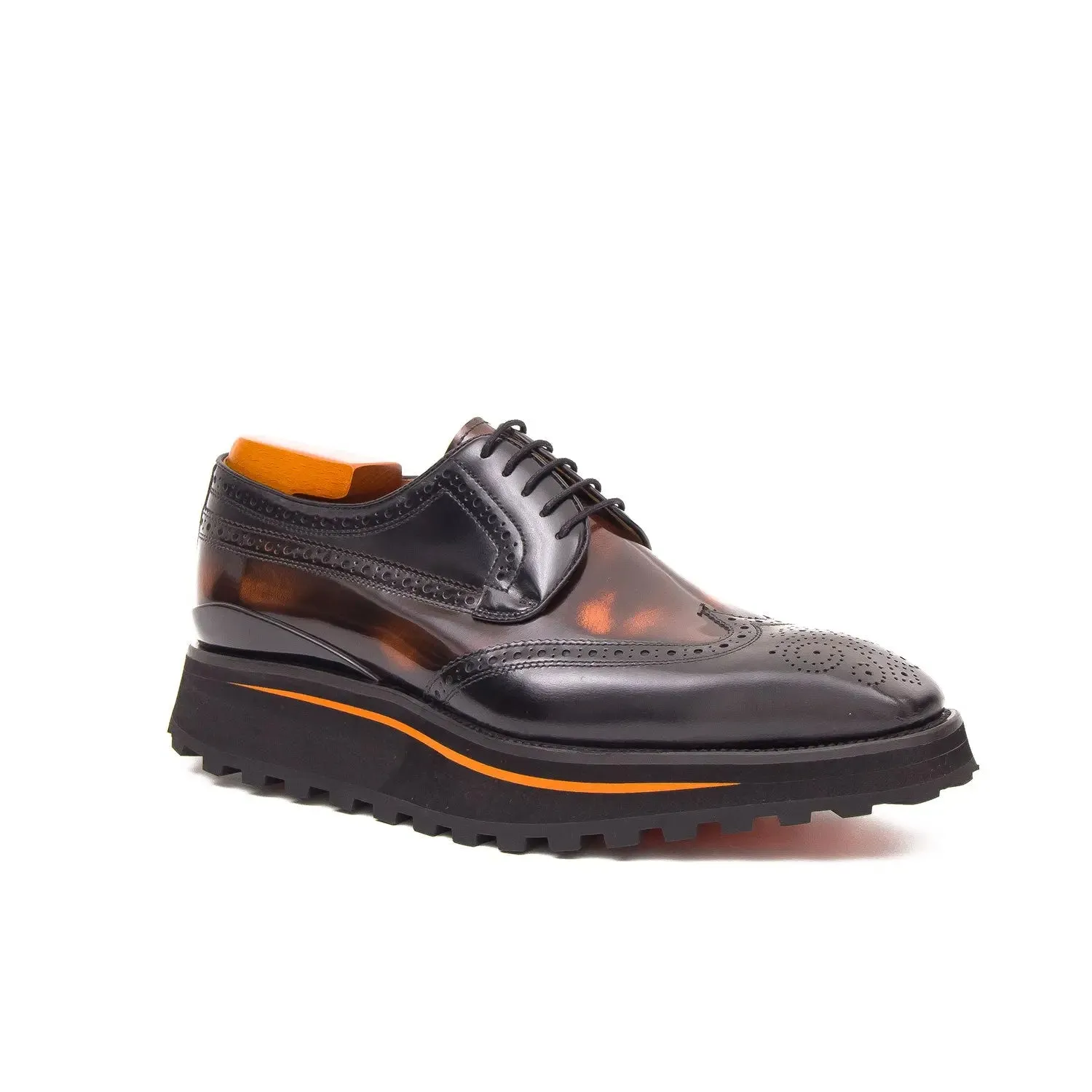 Patent leather shoes Platform brogues