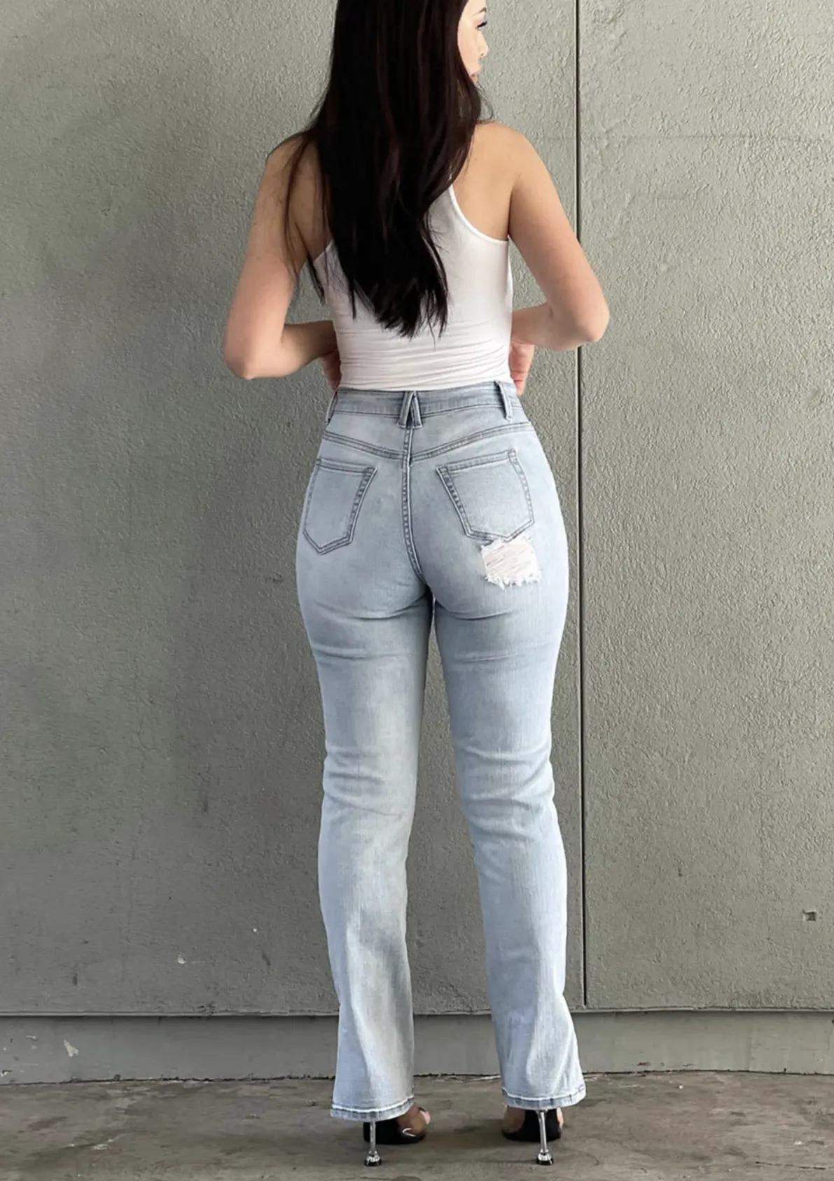 Peekaboo Light Wash Denim Jeans