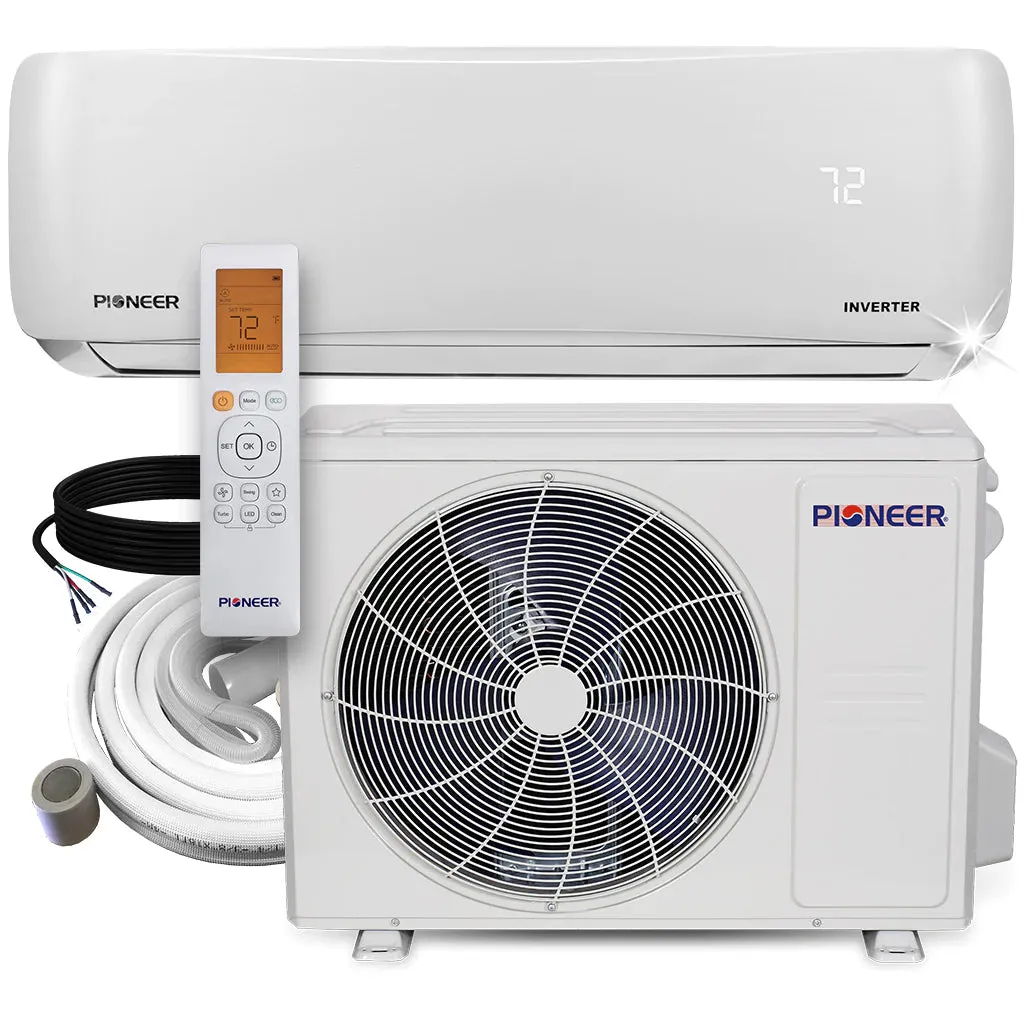 Pioneer® 24,000 BTU 18 SEER2 Ductless Mini-Split Inverter  Air Conditioner Heat Pump System Full Set 230V