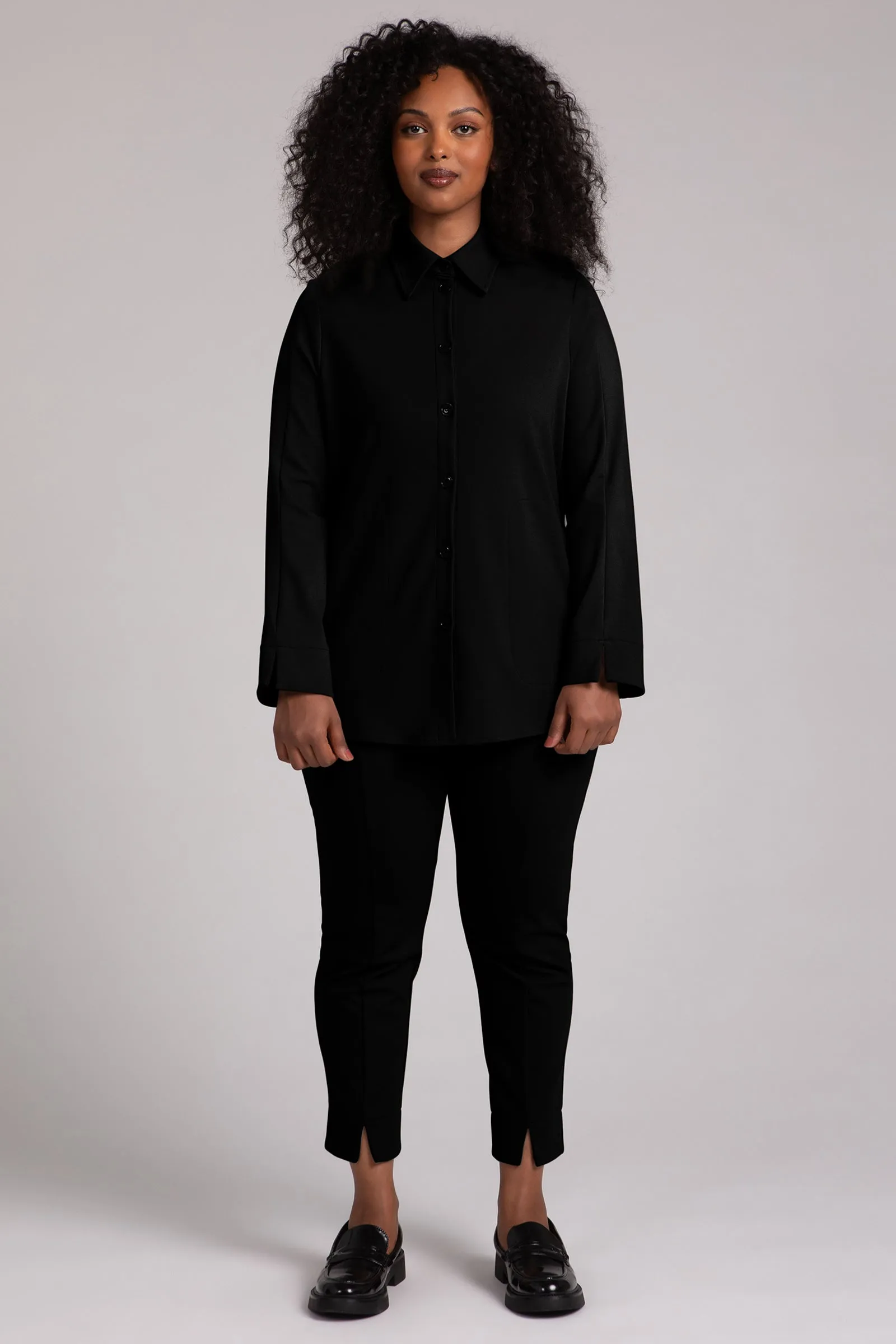 Ponte Hepburn Shacket | Black