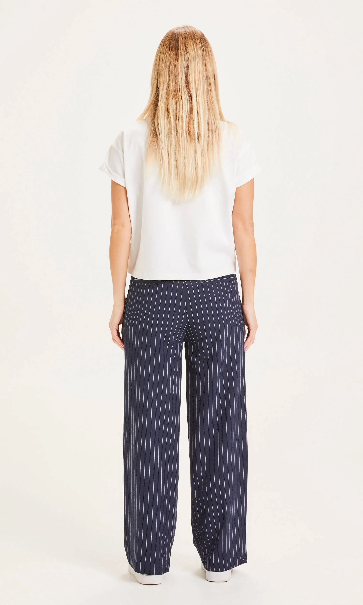 POSEY pin strip wide pants - Total Eclipse