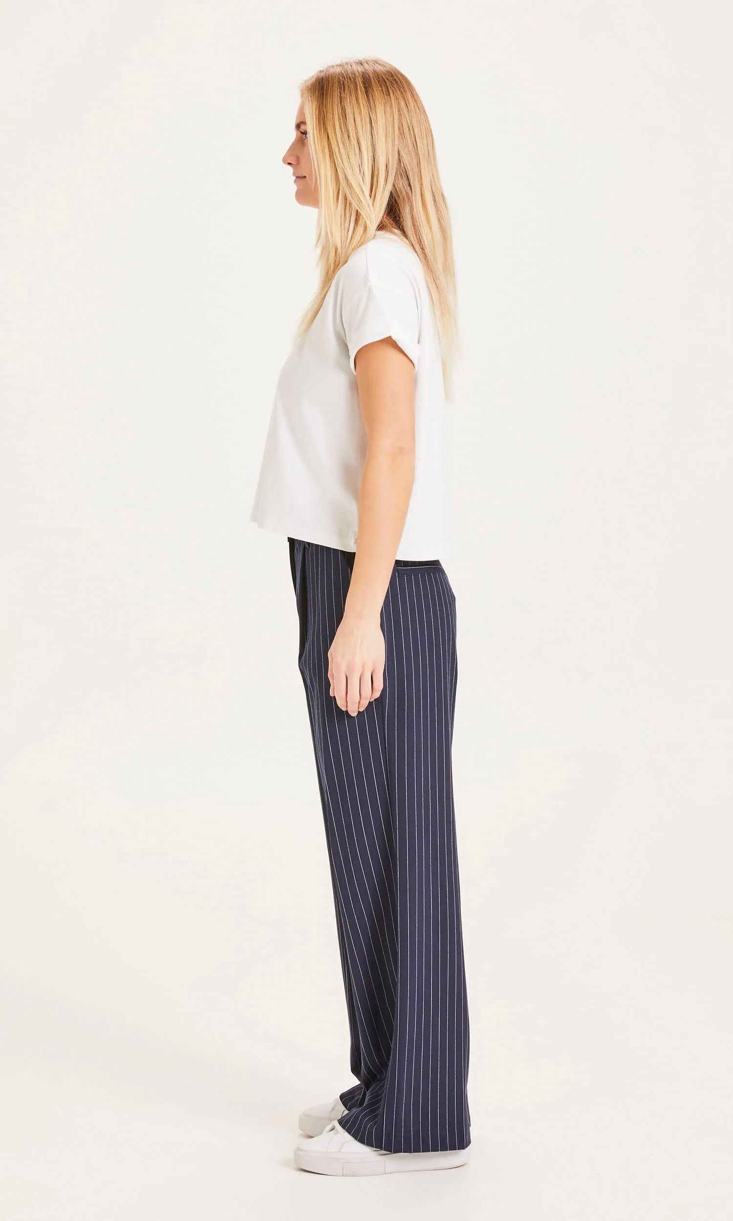 POSEY pin strip wide pants - Total Eclipse