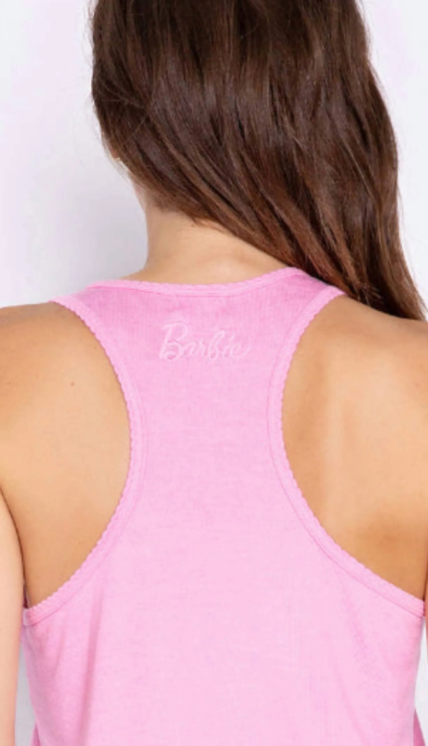 "barbie" Fashions Tank And Short Set In Pink And Grey