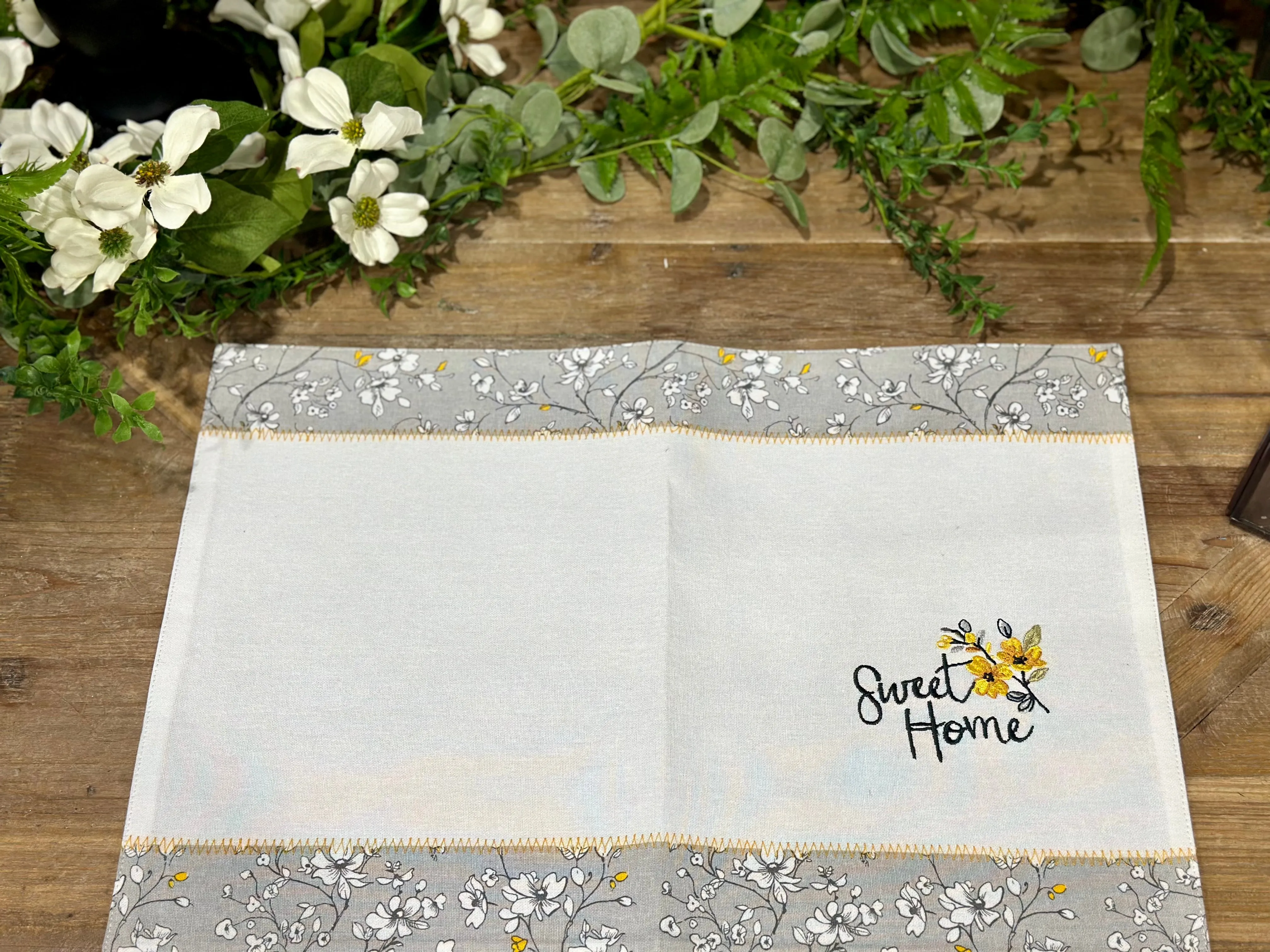 "Sweet Home" Embroidered Placemat