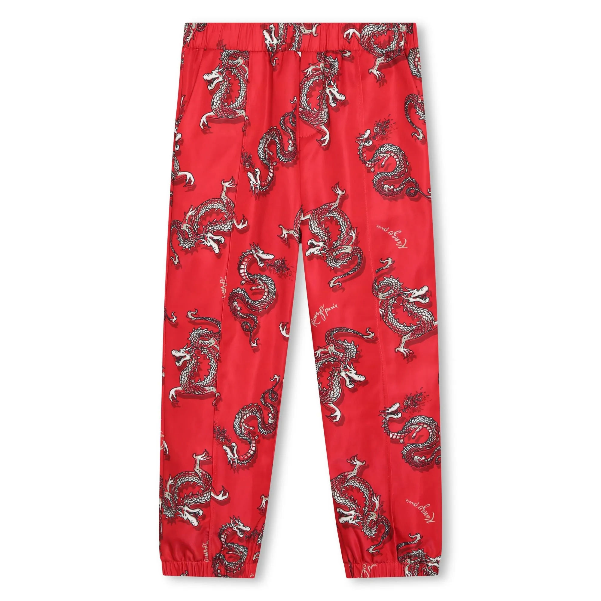 Red Dragon Print Trousers