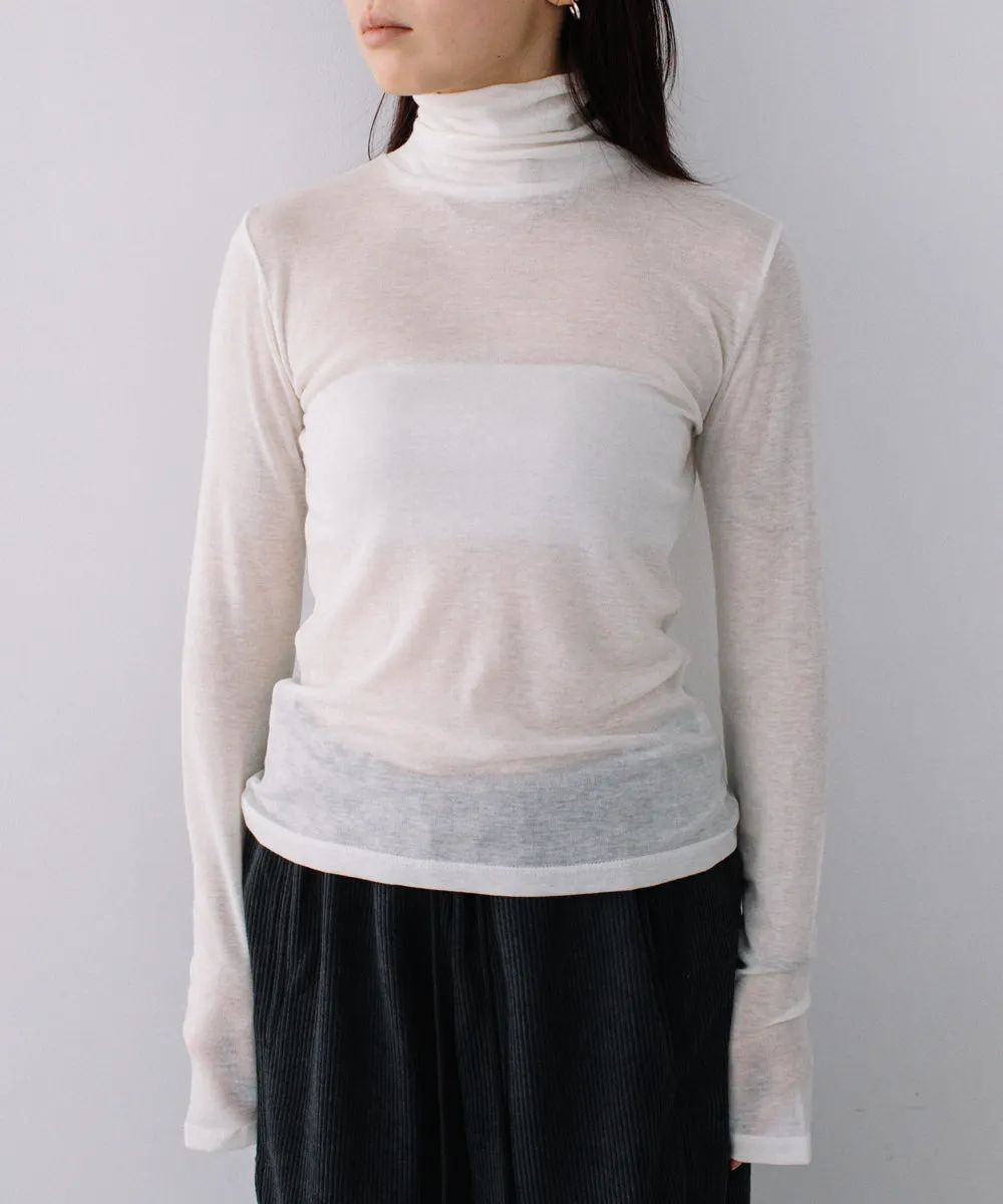 sheer H/N tops【black white last1】