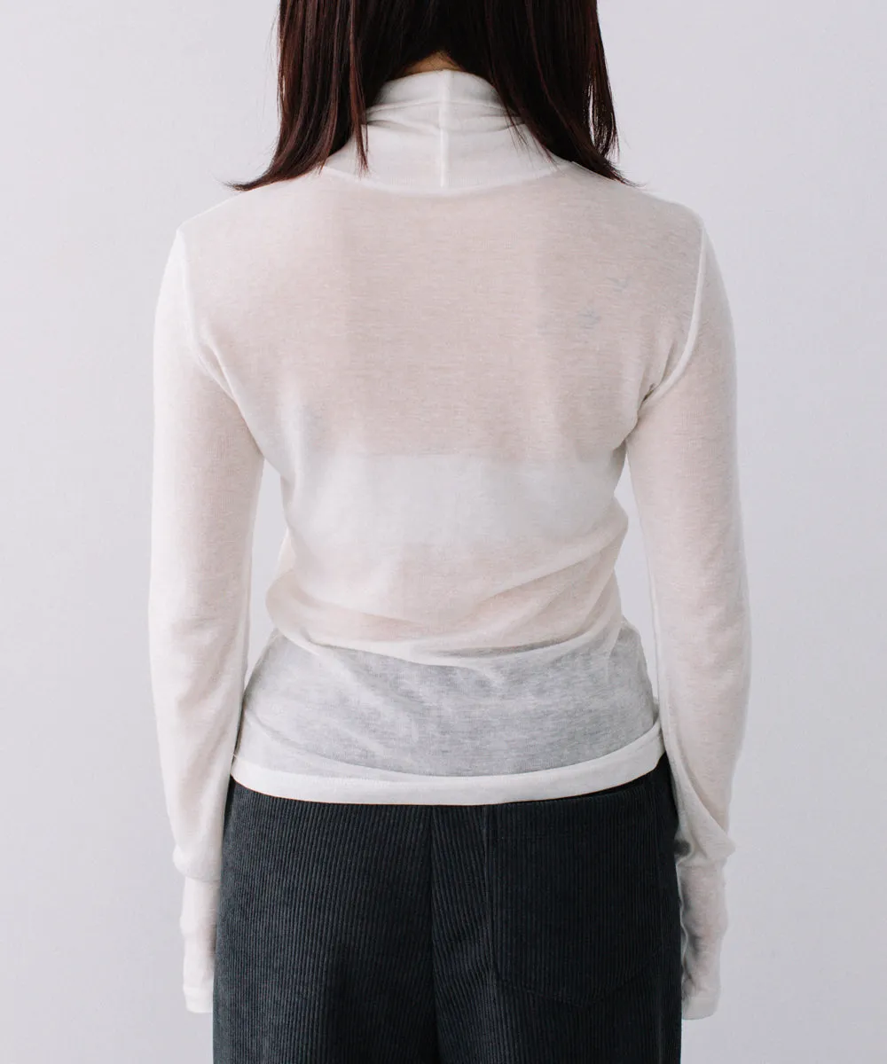 sheer H/N tops【black white last1】