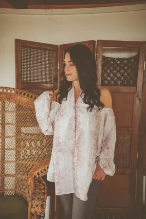 Snake Print Tunic Top