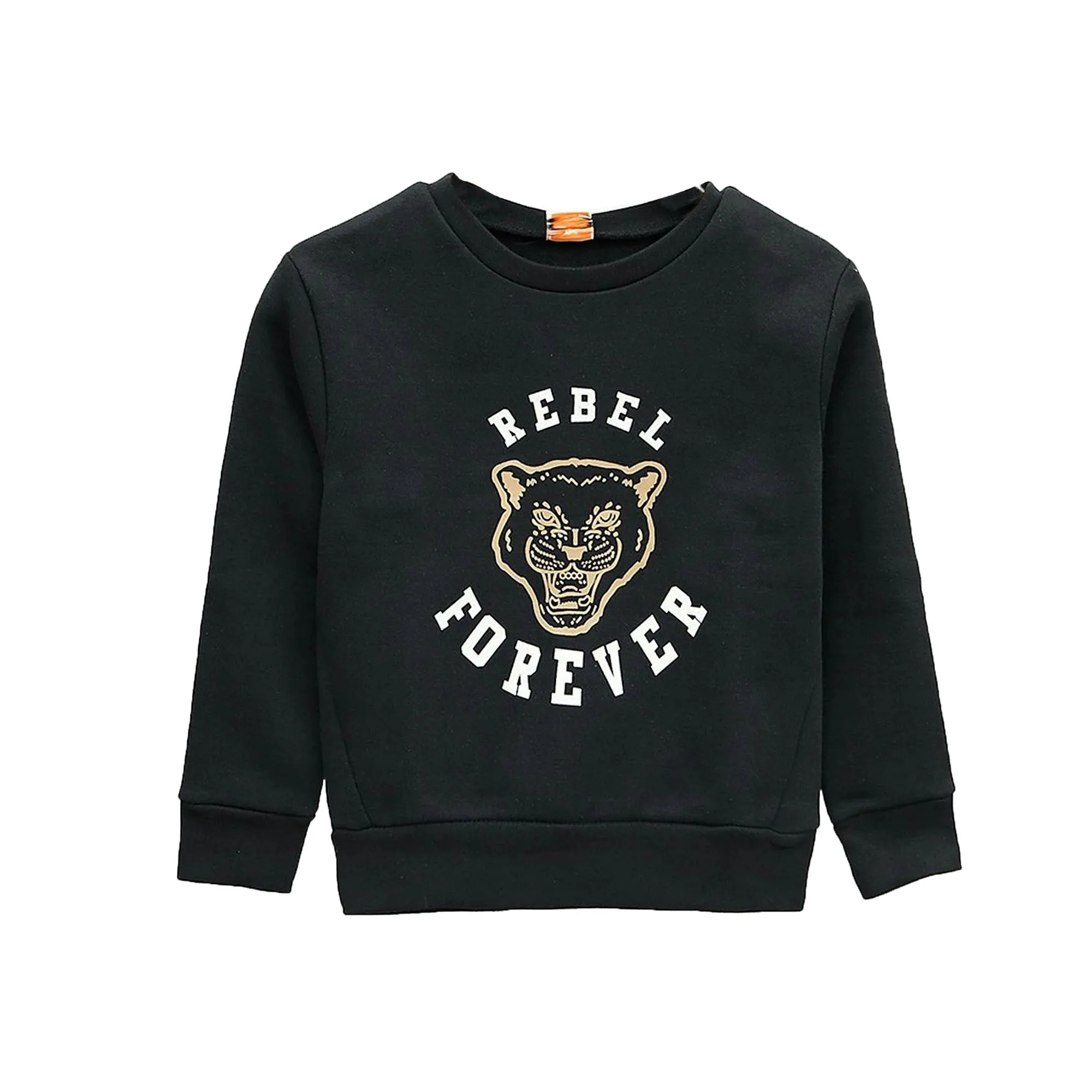 TP - Kids 'Black' Tiger Printed Fleece Sweatshirt TP573