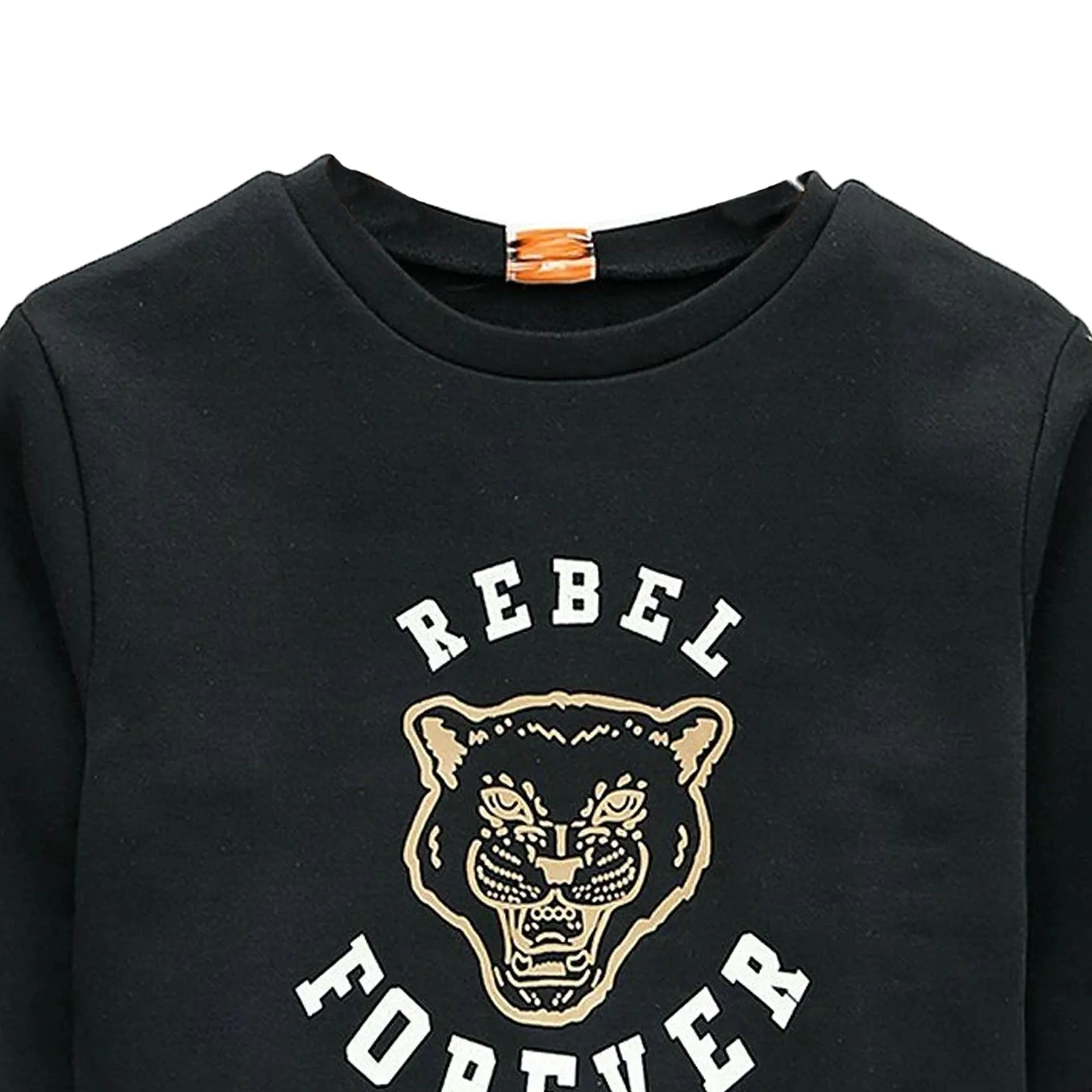 TP - Kids 'Black' Tiger Printed Fleece Sweatshirt TP573