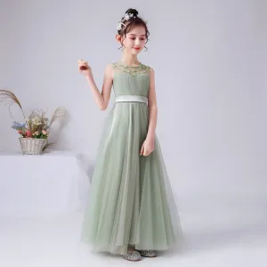 Tulle Long Flower Girl Dresses / Party Dresses