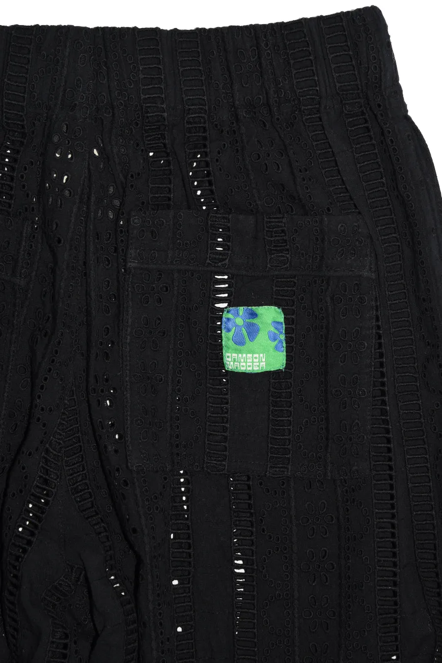 vacation pants - black broderie