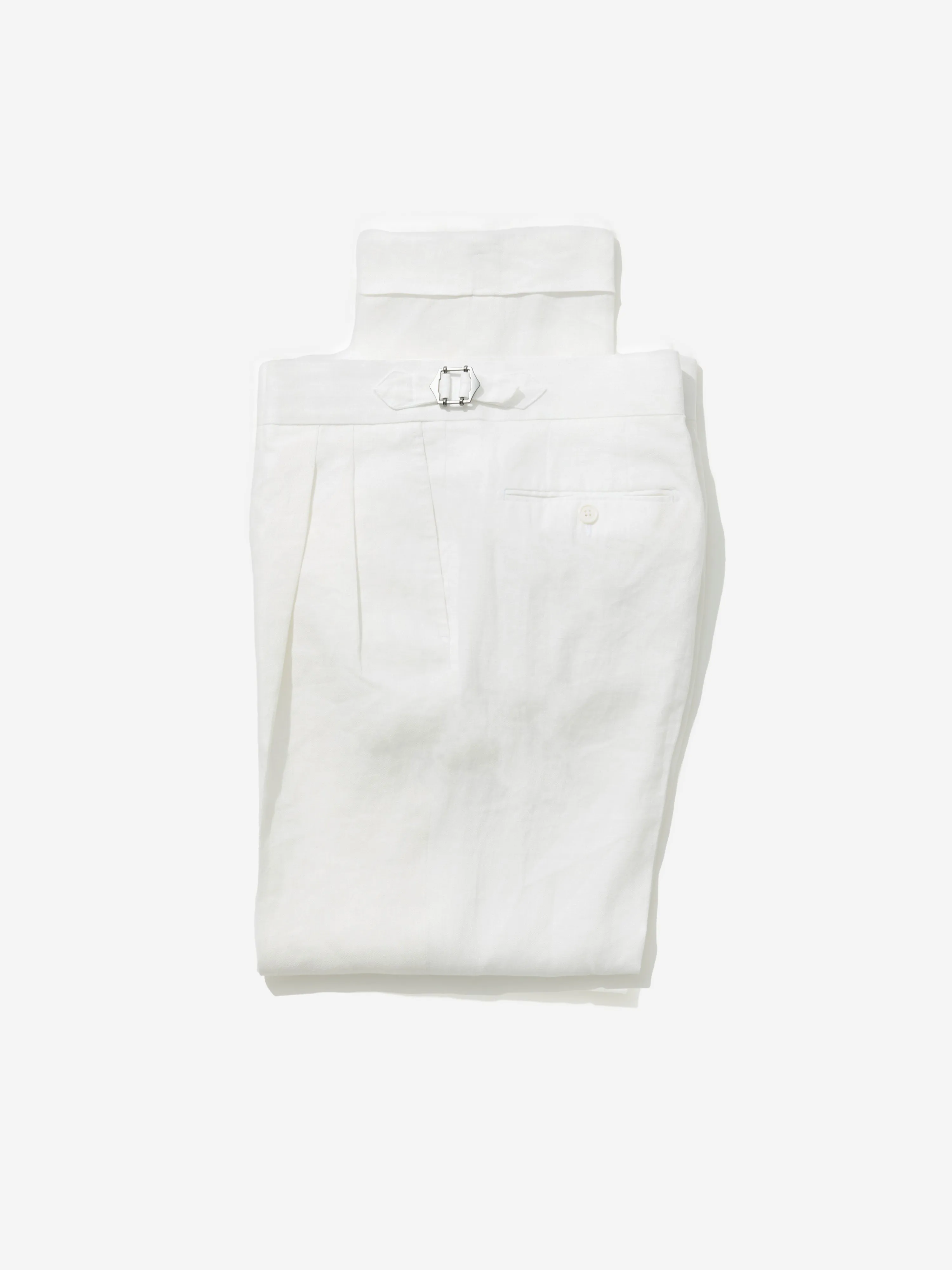 White Linen Gurkha Trousers