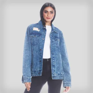 Women's Chucky Placement Denim Oversized Jacket - FINAL SALE