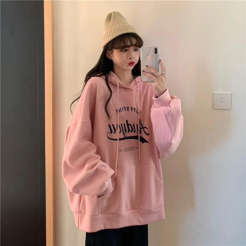 Women's Cute Letter Printed Loose Hoodies